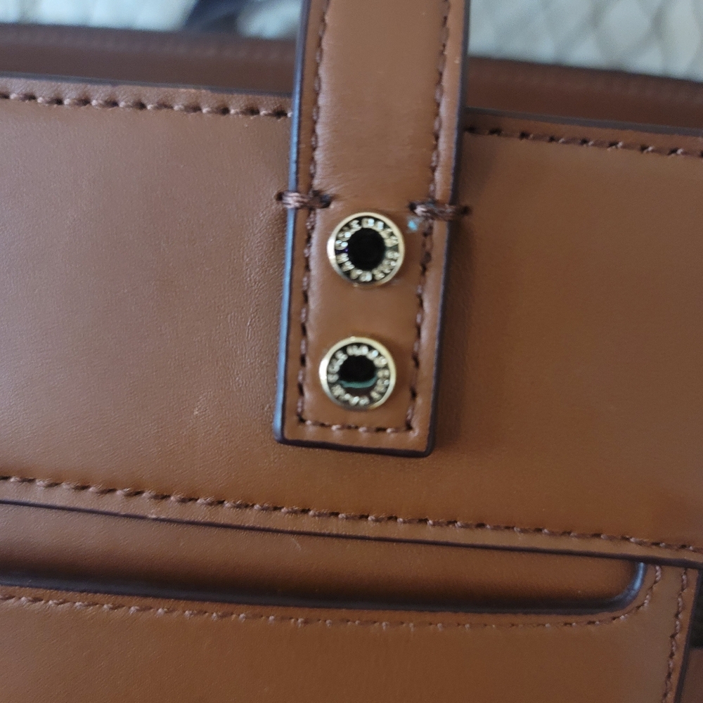 Cole Haan Brown Woven Leather Bag - STUNNING - Picture 10 of 16